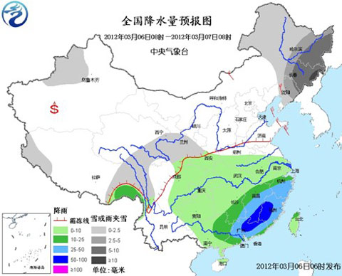 东北降雪明显 南方降水独缺云南  