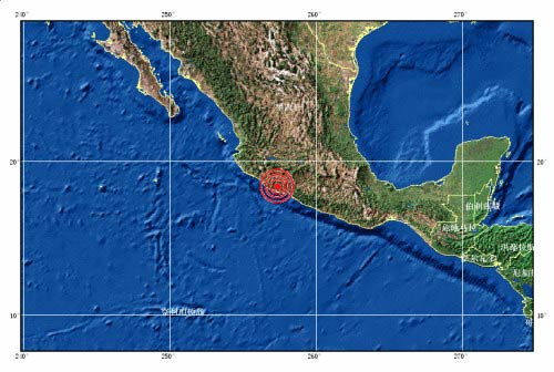 墨西哥西部发生7.0级地震 首都震感强烈暂无伤亡