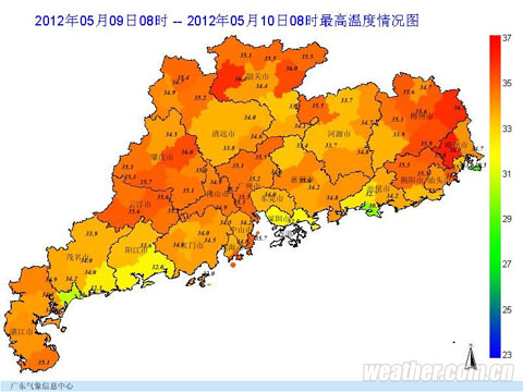 广东30余县市高烧超35℃ 今起迎强降水高温闷热暂缓