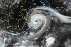 8日凌晨台风海葵登陆 浙江大部出现降雨