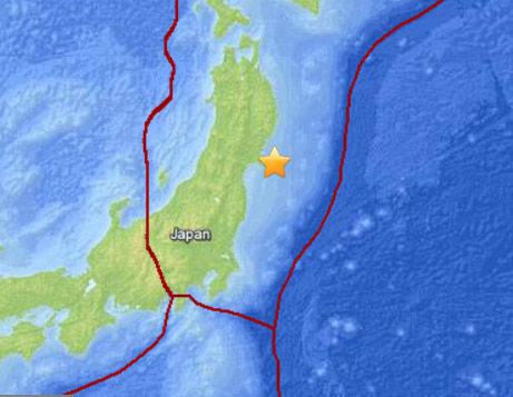 日本宫城县东部沿海发生5.5级地震