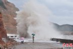 强台风海葵来袭之前 温州洞头已经有大风大浪