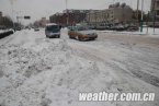 吉林降雪造成道路积冰影响交通 吉林舒兰大暴雪积雪