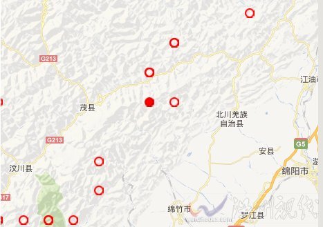 四川绵竹安县茂县交界3.8级地震