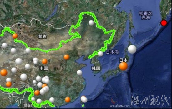 堪察加东海岸附近海域6.6级地震