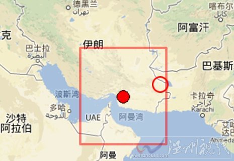 伊朗6.4级地震震中位置