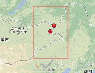 新巴尔虎右旗地震震中位置图