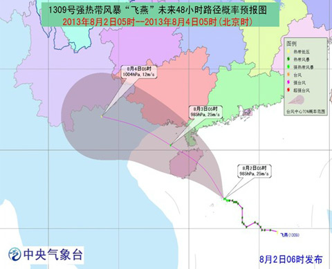 台风飞燕路径