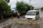 佳木斯积水路段图片 明显降雨使部分路段出现积水