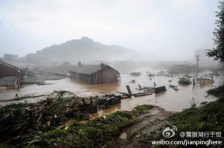 吉林水灾图片 因灾死亡人数已有16人5人失踪