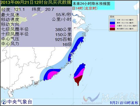 台风玉兔实况数据消息