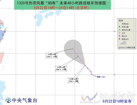 帕布台风最新路径图