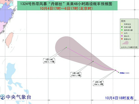 24号热带风暴丹娜丝 丹娜丝在西北太平洋洋面上生成