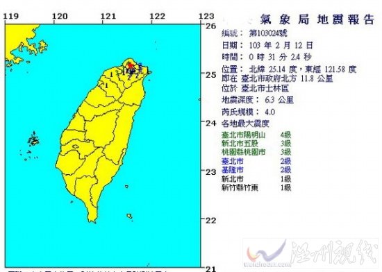 台湾台北地震