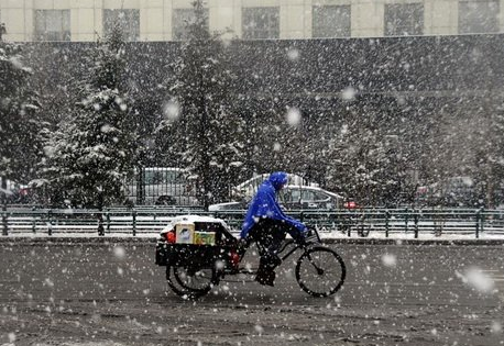 哈尔滨罕见5月飞雪 5月2日哈尔滨下雪了