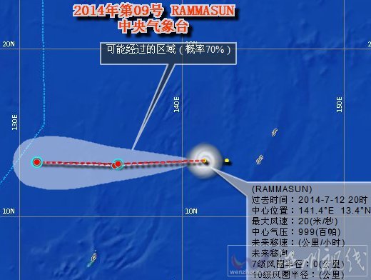 2014年第九号台风威马逊实况