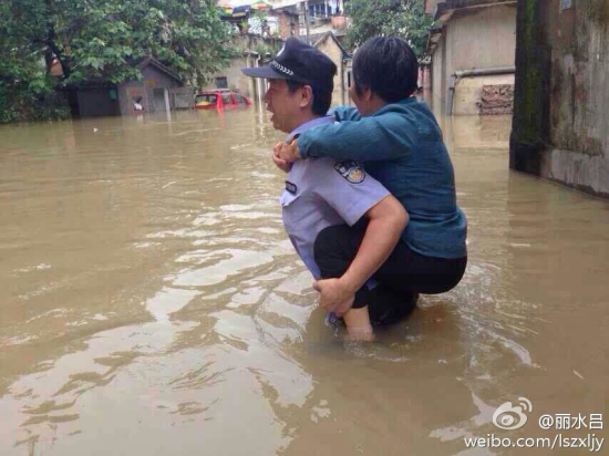 丽水遭遇50年一遇的洪水