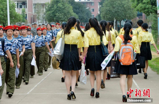 武汉纺织大学淑女班军训