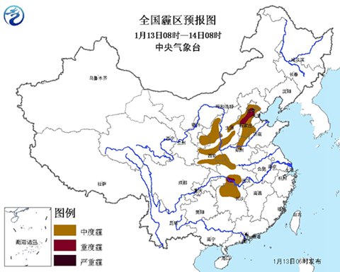 北京雾霾河北雾霾持续，华北黄淮地区多地出现雾霾天气