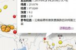 云南省德宏州盈江县2015年4月28日发生2.9级有感地震