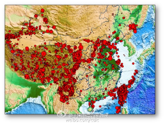 我国历史地震分布图