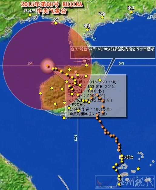 台风鲸鱼路径图