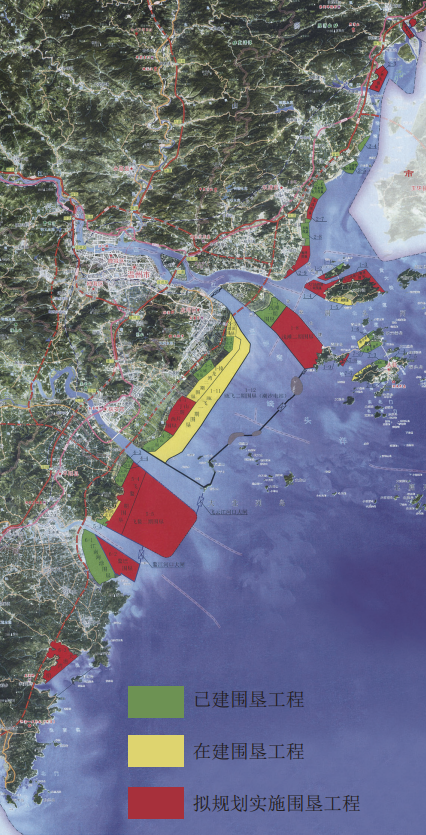 温州填海工程 瓯飞工程乐清湾港区一期围垦工程