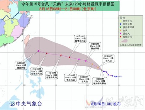 天鹅台风或将登陆广东省