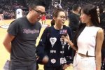 张靓颖看NBA和未婚夫冯柯一起 张靓颖nba球迷啊