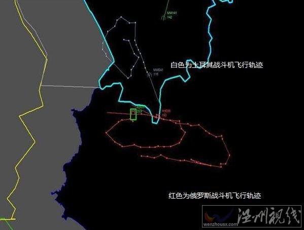 土耳其公布战斗机飞行轨迹图