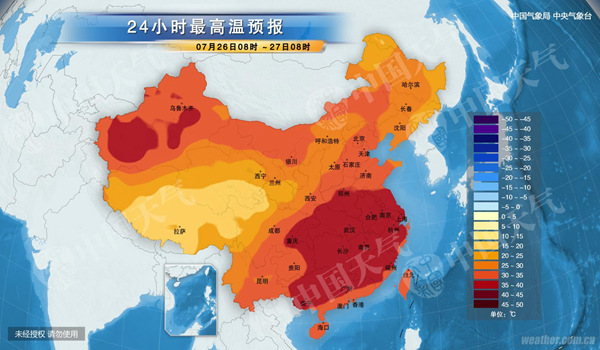 今年来最强高温持续 南方40℃范围扩大