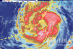 强台风鲇鱼登陆福建卫星云图动图