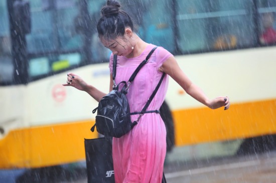 广州雷雨大风冰雹 强对流天气好像台风登陆