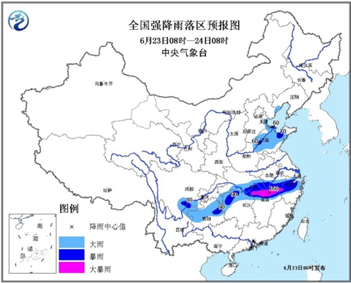 暴雨预警图