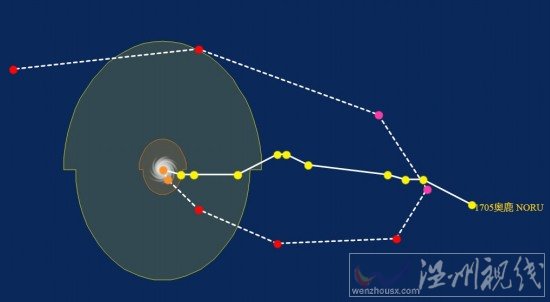 第5号台风奥鹿路径图