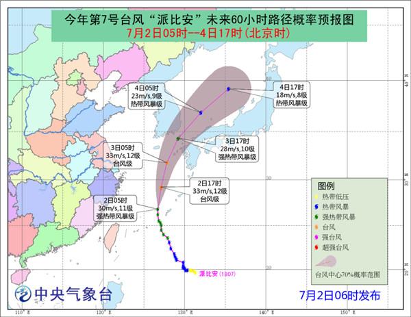 台风派比安路径