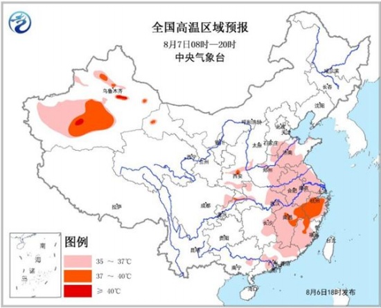 连续22天高温预警