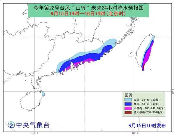 广东台风山竹登陆路径