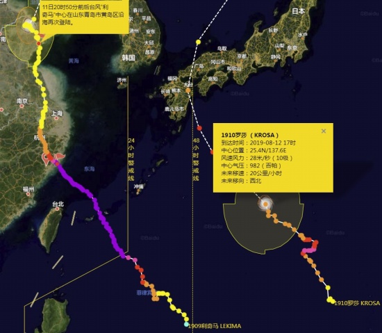 双台风利奇马罗莎