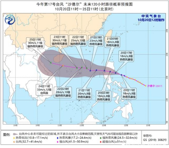 第17号台风沙德尔生成