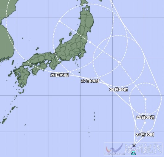 今年第8号台风尼伯特路径预报图