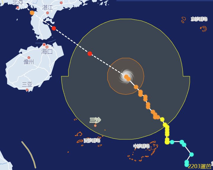 2022年第3号台风暹芭最新路径图
